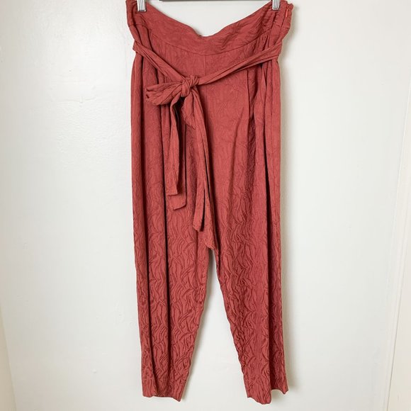 Anthropologie Ett:twa Aubade Tie-Waist Pants in Rose 10 - Picture 2 of 7
